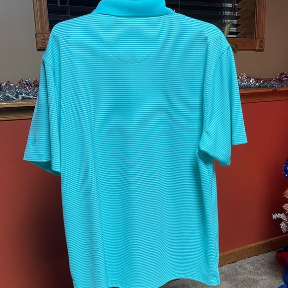 CUBAVERA MENS XL BLUE STRIPED POLO. NWOT. - Picture 2 of 8